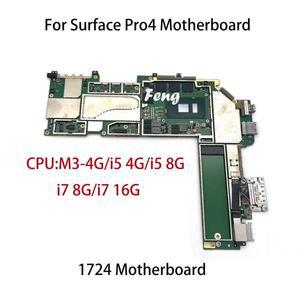 호환 MICROSOFT SURFACE PRO 4 1724 태블릿 컴퓨터  보드 CPU M3 I5 4G I7 8G 16G X 용  로직 911788  009
