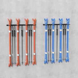 벽걸이 스키 거치대 매장 업소용 스탠드 정리 레드 화이트 스키장비 깃털 폴대 벽걸이형