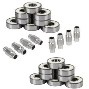 하키 베어링 ABEC 9, 7, 5 인라인 롤러 스피드 패키지 16 및 8 스페이서 키트(ABEC 9 - 흰색)