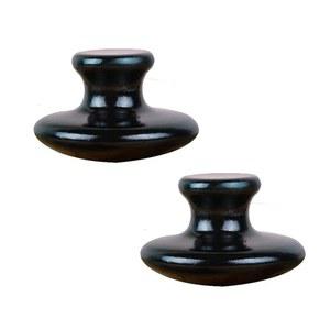 LLY 다기능 스크래핑 마사지 도구 내추럴 블랙 시빈 비안 스톤 뷰티 헬스 케어 주름 근육 및 지혈 버섯 마사지기 2팩