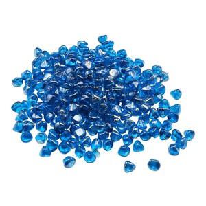 VEVOR 파이어 글라스, 10LBS / 4.5KG 고온 저항 벽난로 바위, 1인치 25.4mm 반사 파이어핏 유리 다이아몬드 비즈, 테이블용 고광택 석재 조경, 캐리비안 블루