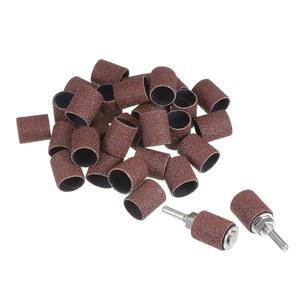 [미국배송] UXCELL 30개 3/4인치 샌딩 슬리브 사포 세트 80그릿 회전 도구용 0.79인치 드럼 맨드릴 2개 포함