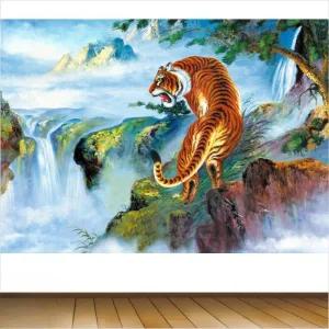벽화 인테리어 호랑이 액자 대형 그림 풍수 그림 사무실 거실 복도 장식 효과