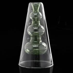 이중 유리꽃병 인테리어 소품 그린 오브제 화병 테이블 장식꽃병