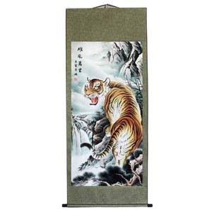 호랑이 그림 족자 액자 재물 트모음 15종 동양화 승진 106x45cm