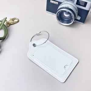 TC 가죽 골프네임택 심플 골프백 캐리어택 화이트 (WFJ96QK)