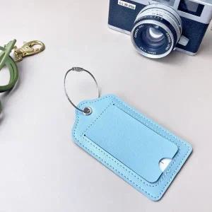 TC 가죽 골프네임택 심플 골프백 캐리어택 블루 (WFJ96QI)