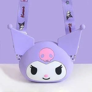쿠로미 퍼플 얼굴 나라 S 가방 실리콘 아동가방 (WFJ82P1)