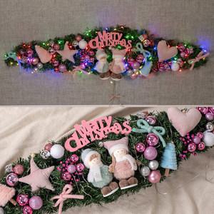 크리스마스 장식 가랜드 센터피스 LED 도로시하트 100cm 소품 테이블 벽걸이