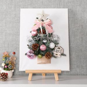 크리스마스 액자 트리 벽 장식 이젤세트 설정별 캔버스 B 47cm 벽걸이 테이블 탁상용