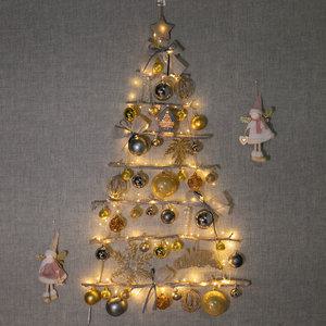 크리스마스 벽트리 나무 LED 메이플 그레이 120cm 벽걸이 풀세트 소품 데코 촬영