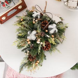 크리스마스 벽장식 트리 LED 토스카나 60cm 벽걸이 소품 데코 풀세트 리스 촬영 파티