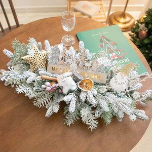 크리스마스 장식 가랜드 센터피스 설국 은하수 63cm 소품 벽걸이 데코 행사 촬영