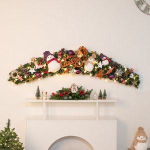 크리스마스 장식 가랜드 센터피스 LED 앵두 눈사람 A 150cm 소품 테이블 벽걸이 데코