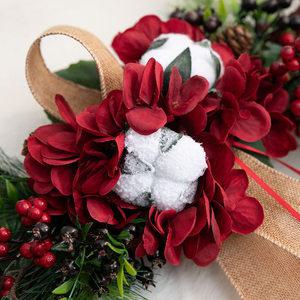 크리스마스 가랜드 벽장식 와인베리 70cm 소품 벽걸이 데코 행사 촬영 겨울 조화