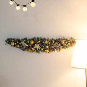 크리스마스 장식 가랜드 센터피스 LED 골드 글로시 100cm 소품 데코 행사 촬영 파티