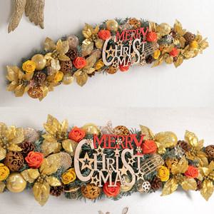 크리스마스 장식 가랜드 센터피스 그레이 골드 포인 100cm 소품 테이블 벽걸이