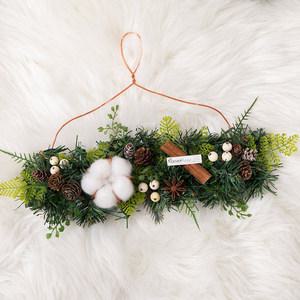 크리스마스 가랜드 벽장식 노르딕 40cm 소품 벽걸이 데코 행사 촬영 겨울