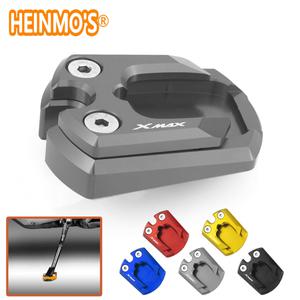 Xmax 오토바이 액세서리 야마하 xmax 300 풋 주차 사이드 스탠드 확대 플레이트 xmax300 2017 2018 킥스탠