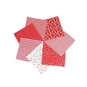 조각 DIY 인형 만들기 꽃무늬 천 퀼트 원단 세트 7장