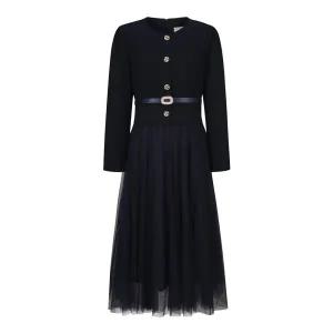 [롯데백화점]베스띠벨리 트위드 블록 튤 롱원피스 BJOAI7527