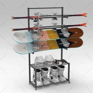 양면 스노우보드 전시대 정리대 블랙 거치대 진열대