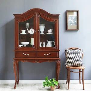 엘렌 엔틱 원목 장식장(접시장)_착불배송(CP)