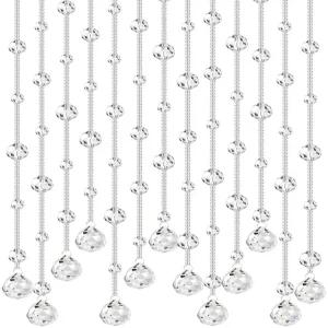 크리스탈 커튼 투명 럭셔리 침실 식사 가림막 파티션 장식