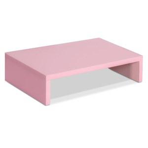 TEAMIX 핑크 모니터 스탠드 라이저, 책상용 소형 TV/스크린/PC/노트북 라이저 컴퓨터 데스크톱 선반(핑크-14.2인치)