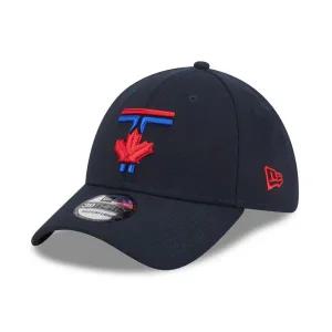 남성 Toronto Blue Jays New Era 뉴에라 네이비 2024 시티 커넥트 39THIRTY Flex Fit 모자 캡