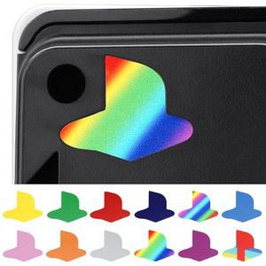 PS5 슬림 콘솔용 PlayVital 12 PCS 로고 언더레이 스티커, 프로 콘솔용, 커스텀 비닐 데칼 스킨, 디지털 및 디스크 에디션용 - 9가지 색상 3가지 클래식 레트로 스타일