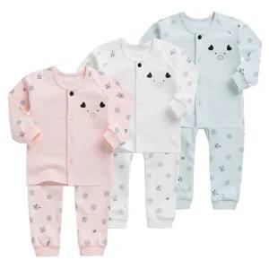 [그린베베] 영유아 봄가을용_피그 양면내의/아기옷/아기내복/실내복/남아/여아/상하세트/순면/KC인증/국내원단