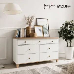 장인가구 미호 3단 와이드서랍장