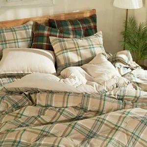 고품질 신유침구 겨울 체크 마이크로 워셔 이불베개세트Q 겨울이불 가을이불 차렵이불세트 WD02B8D