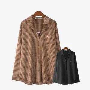 에스티아 8863 루루 체크 셔츠 빅사이즈