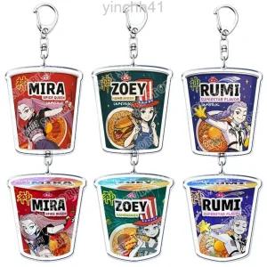  케이팝데몬헌터스 라면키링 헌트릭스 사자보이즈 키체인 액세서리 루미 조이 진우 백참