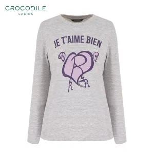 [크로커다일 레이디] 하트 아트웍 긴팔 티셔츠_CLDFTS901