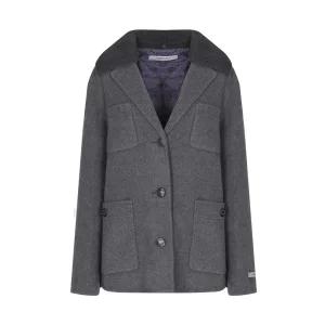 [샤트렌] 니트카라 탈부착 코트형 자켓_HCDWJK301