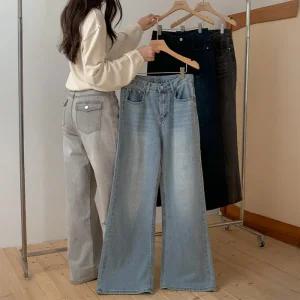 [코코블랑] 리티지 포켓 와이드 데님팬츠