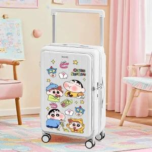 짱구 캐리어 크레용신짱 프랜즈 기내용 전면 개방 여행 가방 트롤리 비행기 공항 패션 귀여운