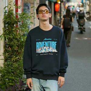 플루크 어치브 어드벤처 오버핏 맨투맨 티셔츠 FMT3086-Z / 4color