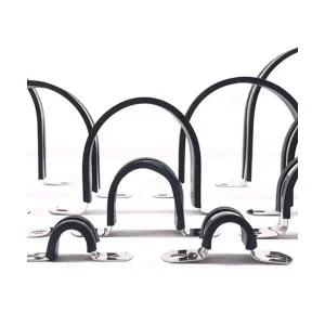 M150 스텐 고무 새들 대형 U자형 배관 고정 클램프 전선 호스 브라켓 전기설비 자재