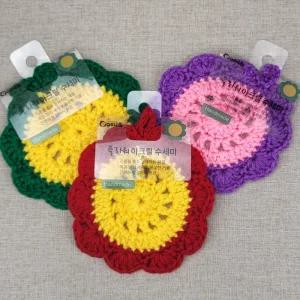 [이지앤] 플라워 아크릴 수세미 10개