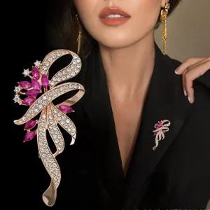 [모찌봉] 아르떼 루체 크리스탈 큐빅 여성 브로치 선물추천 2col