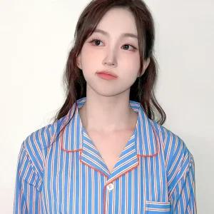 [해원'pick] 실크핏 시에르 긴팔 커플 잠옷 세트