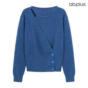 [정품] 에이비플러스[NEW색상] 사선 로우 버튼 포인트 니트 (LSZ4MW35A)