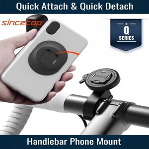 오토바이 핸들 바 폰 마운트 알루미늄 자전거 거치대 빠른 부착 및 분리 범용 MTB 로드 사이클링 시리즈 Q