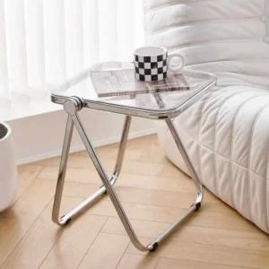 아크릴 접이식 테이블 티테이블 틈새 카페 인테리어 탁자 투명