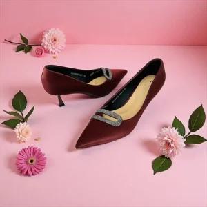 [갤러리아] 고세 데일리 여성 페미닌 큐빅 드레스 펌프스 힐 OZP5F019 와인 6cm