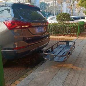 카고백트레일러 캠핑 수화물 차량용 바스켓 팩가방 견인 화물 캐리어 실버 블랙 야외 후면